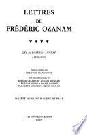 Lettres de Frédéric Ozanam