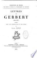 Lettres de Gerbert