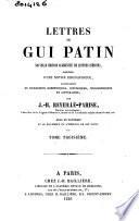 Lettres de Gui Patin