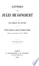 Lettres de Jules de Goncourt