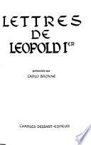 Lettres de Léopold Ier