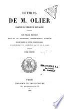 Lettres de M. ..., fondateur du Séminaire de St Sulpice