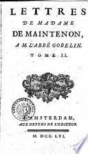 Lettres de Madame de Maintenon