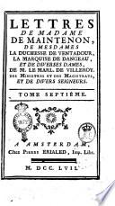 Lettres de madame De Maintenon.Tome premier [-neuviéme]