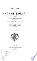 Lettres de madame Roland