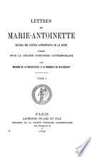 Lettres de Marie-Antoinette