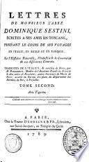 Lettres de Monsieur l'abbé Dominique Sestini