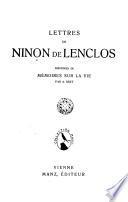 Lettres de Ninon de Lenclos