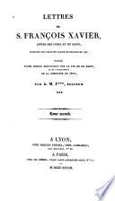 Lettres de S. Francois Xavier