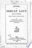 Lettres de Servat Loup