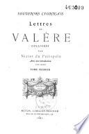 Lettres de Valère