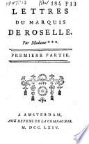 Lettres du marquis de Roselle