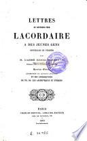 Lettres du révérend père Lacordaire à des jeunes gens