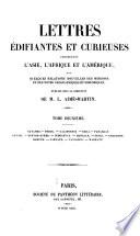 Lettres édifiantes et curieuses concernant l'Asie, l'Afrique et l'Amérique