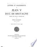 Lettres et mandements de Jean V