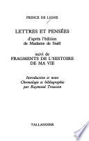 Lettres et pensées