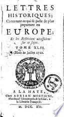 Lettres historiques