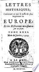LETTRES HISTORIQUES