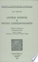 Lettres inédites à divers correspondants