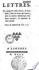 Lettres, Ne repugnate vestro bono, et hanc spem, dum ad verum pervenitis, alite in animis ...