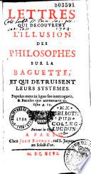 Lettres qui découvrent l'illusion des philosophes sur la baguette... par Pierre Lebrun