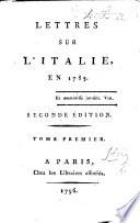 Lettres sur l'Italie en 1785. By C. M. J. B. Mercier-Dupaty