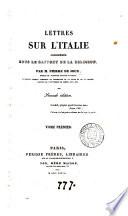 Lettres sur l'Italie