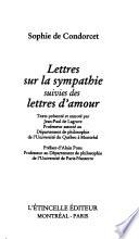 Lettres sur la sympathie ; suivies des Lettres d'amour