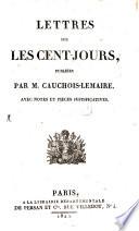 Lettres sur les Cent-jours