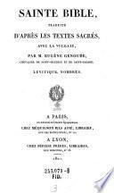 Lévitique. Nombres