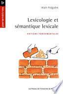 Lexicologie et sémantique lexicale
