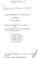 Lexique des termes d'art et d'architecture du tourisme ...