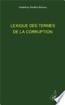 Lexique des termes de la corruption