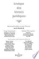 Lexique des termes juridiques