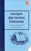 Lexique des termes littéraires