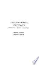 Lexique des termes scientifiques