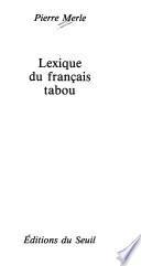 Lexique du français tabou
