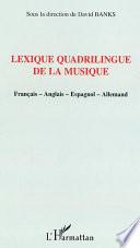Livre Lexique quadrilingue de la musique