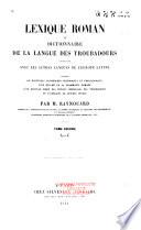 Lexique roman: Lexique A-Z. Apendice. Vocabulaire
