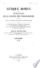 Lexique roman: Lexique A-Z. Apendice. Vocabulaire