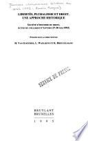 Libertés, pluralisme et droit