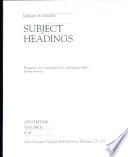 Library of Congress Subject Headings
