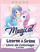 Licornes et sirène Livre de Coloriage