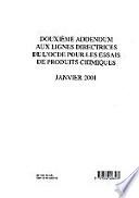 Lignes directrices de l'OCDE pour les essais de produits chimiques Lignes directrices de l'OCDE pour les essais de produits chimiques Douzième addendum - janvier 2001