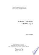 Linguistique arabe et pragmatique