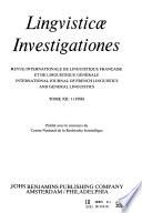 Lingvisticae investigationes