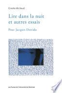 Lire dans la nuit et autres essais