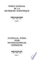 Liste bibliographique des travaux