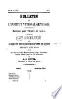 Liste chronologique des syndics et des secrétaires d'état de Genève jusqu'à l'an 1792