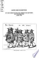 Liste des échevins et des directeurs des tribus de métiers de Strasbourg